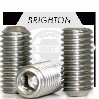 Cup Point Socket Set Screws, Stainless Steel 18 8 