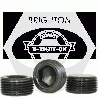 Pipe Plugs, Hex Flush Seal 7/8 Taper, Black Alloy (Usa) 