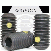Cup Point Socket Set Screws, Nylon Pellet, Thermal Black Oxide, Alloy 