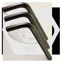 Hex Keys 6150 Crv Alloy, Short Arm, Tamper Resistant, Black 