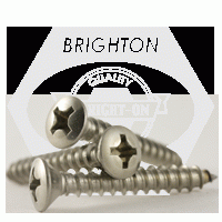 Self Tapping Screw, Phillips Oval Head, Type A, Stainless Steel 18 8 