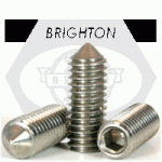 Cone Point Socket Set Screws, Stainless Steel 18 8 