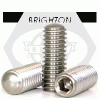 Oval Point Socket Set Screws, Stainless Steel 18 8 
