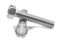Machine Screws, Hex Slotted/No Washer Head, Zinc Cr+3 