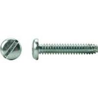 Thread Cutting Screws, Pan Slotted, Type F, Zinc Cr+3 
