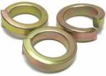  Split Lock Washer - Zinc Yellow, Hi Collar, Thru Hardened