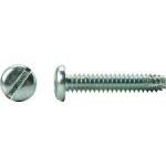 Thread Cutting Screws, Pan Slotted, Type F, Zinc Cr+3 