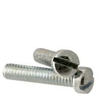 Machine Screw, Fillister Head Slotted, Zinc Cr+3 