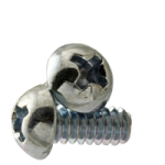 Machine Screw, Round Head Phillips, Zinc Cr+3 