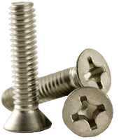 Machine Screw, Phillips Flat Head, Stainless Steel 18 8 